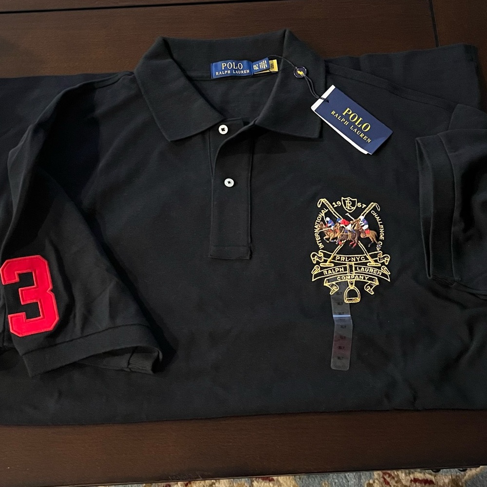 Ralph Lauren polo triple pony embroidery on the back
